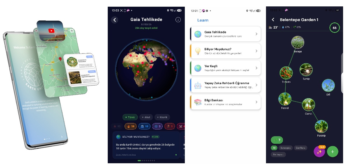 Earth United mobil uygulaması